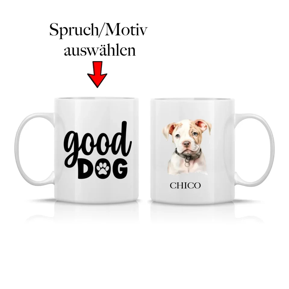 Tasse - Welpe + Name