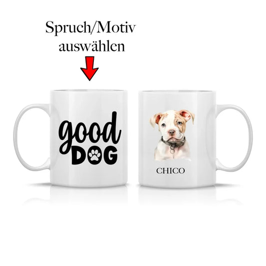 Tasse - Welpe + Name